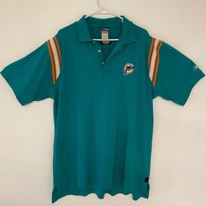 Mens Miami Dolphins Polo Size Large